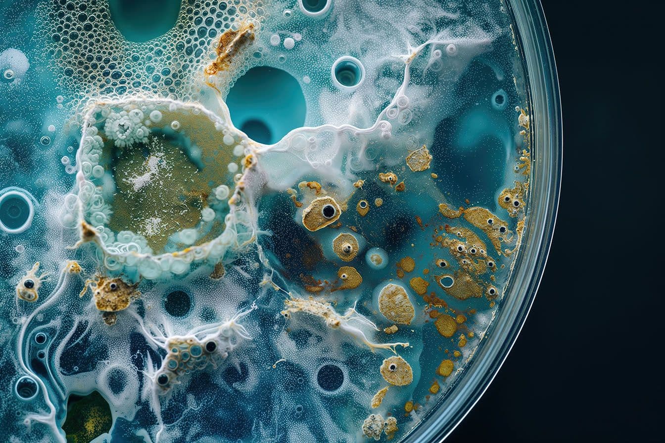 Wärmebild einer Wohnungswand mit kalter Raumecke und warmen Flächen